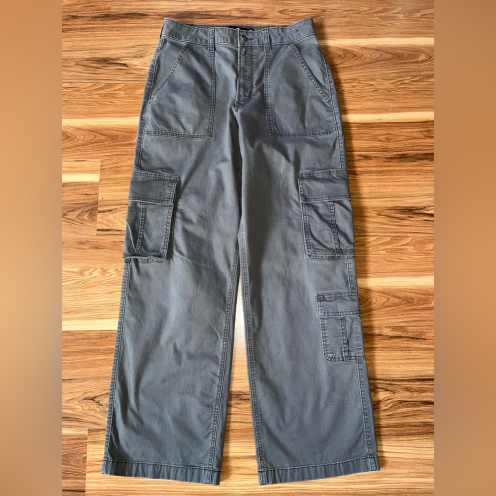 Hollister Gray Wide Leg Cargo Pants